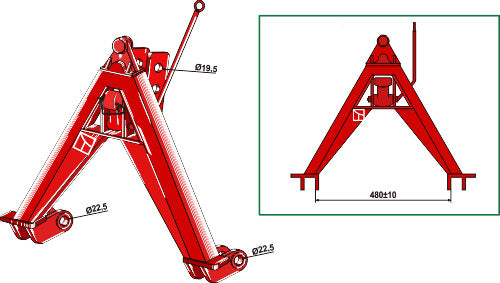 Traktorsidostriangel kat. 0