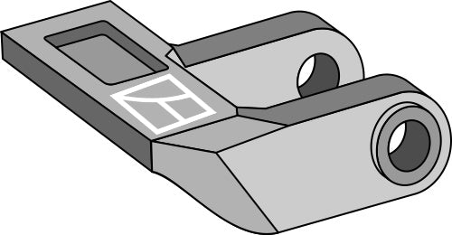 Vänster gaffel för