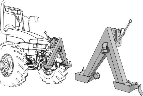 Trekant til traktorsiden, kat. III