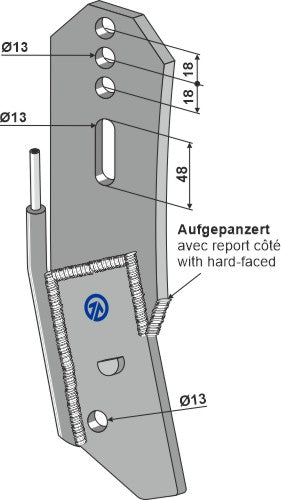 Hållare för flytande gödningsmedelskniv