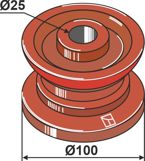 Remskiva för kedja Ø 100
