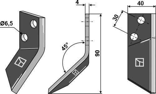 Fôrblanderkniv, høyre