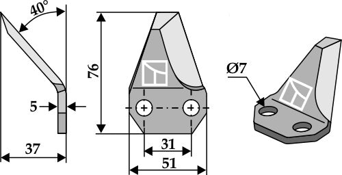 Fôrblanderkniver, høyre