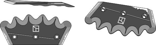 Fodermixerknivar – hårdmetallbelagda, höger