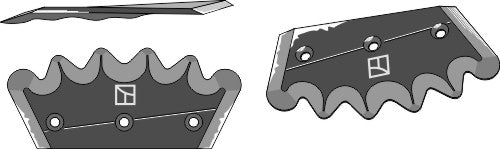 Fodermixerknivar – hårdmetallbelagda, vänster