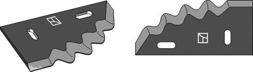 Fodder mixer knives - hard metal faced, right