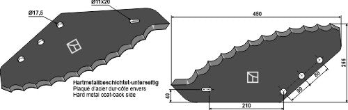 Køkkenmaskineknive - med hård metaloverflade