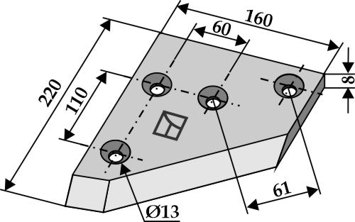 Right-side corner knife