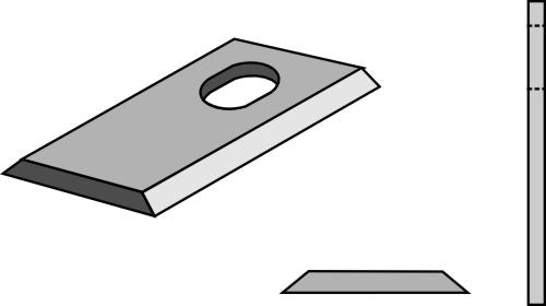 Rotorklippareblad 92,5x50 mm