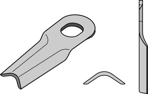 Rotorklippareblad 132x34 mm