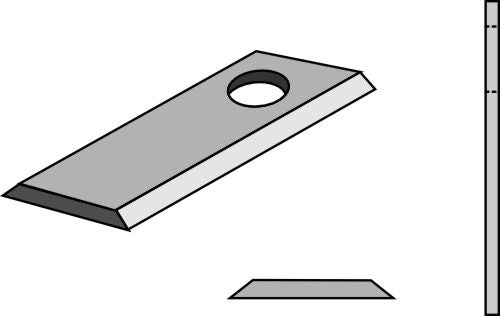 Rotorklippareblad 110x40 mm
