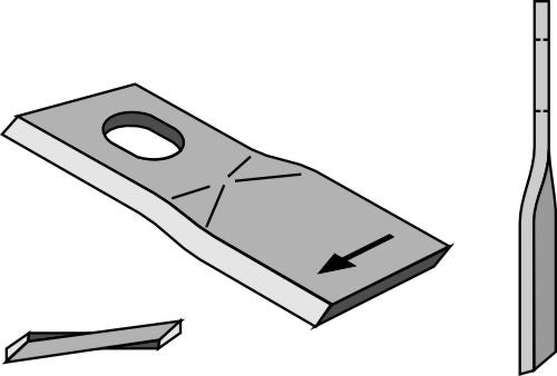 Rotorklippareblad 126x48 mm