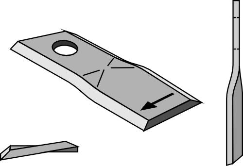 Roterende klipperblad 107x45mm