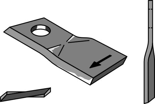 Rotorklippareblad 118x48 mm