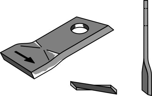 Rotorklippareblad 101x49 mm