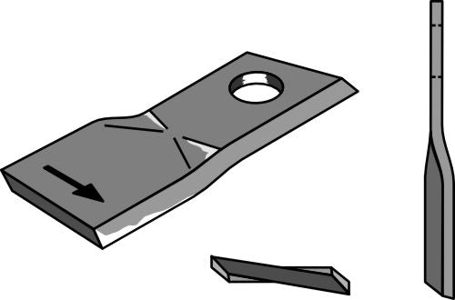 Rotorklippareblad 110x49 mm