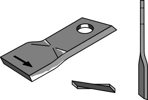 Rotorklippareblad 118x49 mm