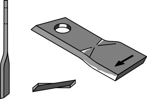 Rotorklippareblad 118x49 mm