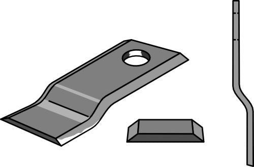 Rotorklippareblad 96x40 mm
