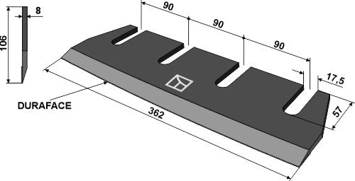 Hakkaterä - vasen - DURAFACE