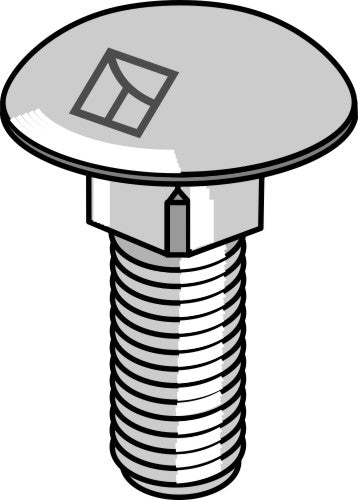Skrue med tallerkenhode M8x1,25x16 - galvanisert