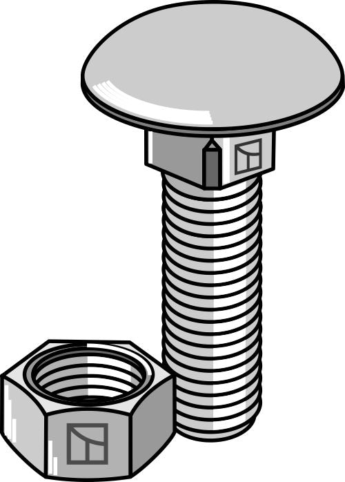 Bult M8x1,25x25 galvaniserad med mutter