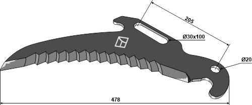 Silage-veitsi 478 mm
