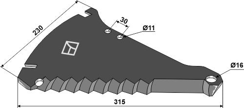 Ensilage kniv 315 mm