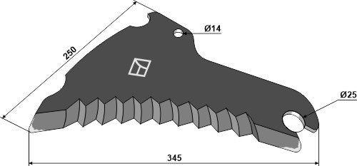 Ensilage kniv 345 mm