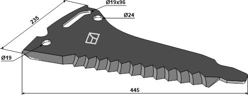 Ensilage kniv 445 mm