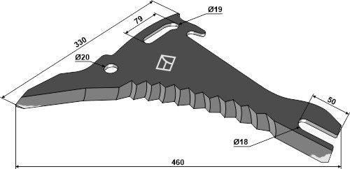 Ensilage kniv 460 mm