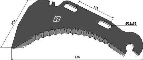 Ensilage kniv 475 mm