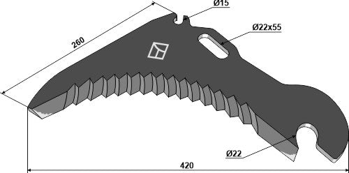 Ensilage kniv 420 mm