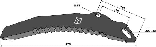 Silage-veitsi 475 mm