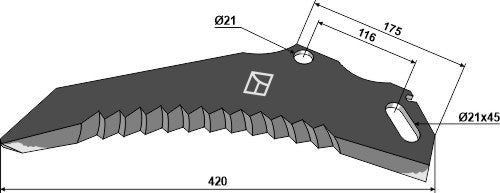 Ensilage kniv 420 mm