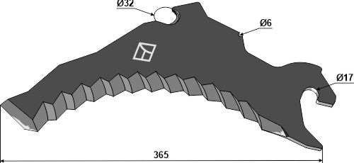Rundbalpresskniv 365 mm