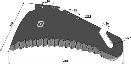 Silage-veitsi 410 mm