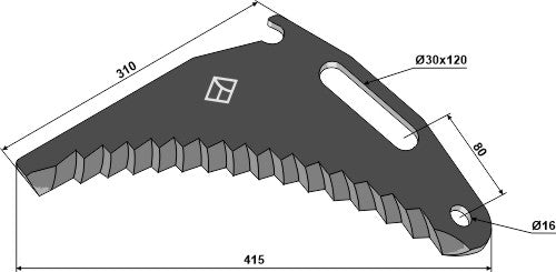Ensilage kniv 415 mm