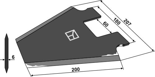 Silage-veitsi 200 mm