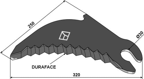 Rundbalpresskniv DURAFACE 320 mm