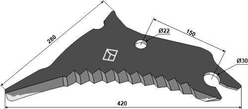 Rundbalpresskniv 420 mm