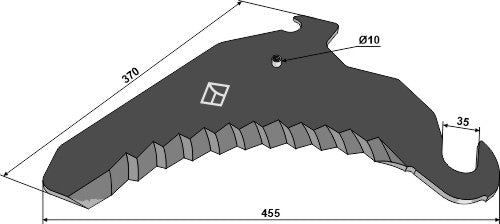 Rundbalpresskniv 455 mm