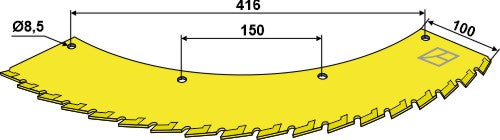 Saw blade - right - tungsten carbid hard faced