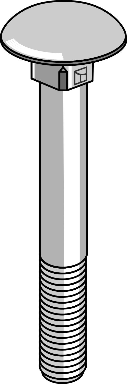 Bult M8x1,25x80 galvaniserad utan mutter