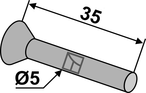 Sänkskruv Ø5x35