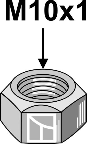 Självlåsande mutter - M10x1