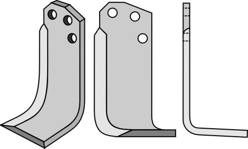 Klinge 192 x 70 mm, højre