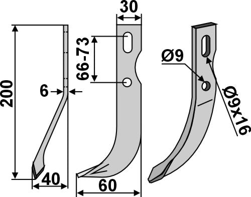 All-purpose Blade 300x30mm, left
