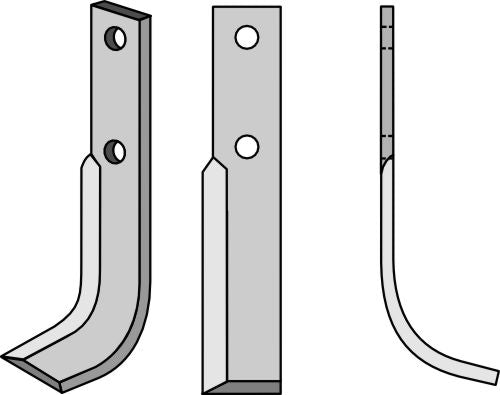 Klinge 215 x 30 mm, højre