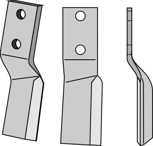Rotationspinne 210x60 mm, höger